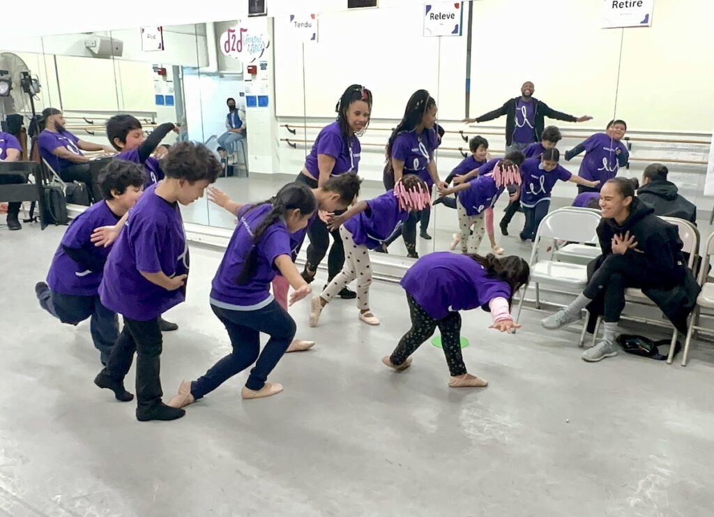 Misty Copeland and BE BOLD teaching artists and students at the Madison Square Boys and Girls Club, John E. Grimm Clubhouse. Photo by Sindy Folgar